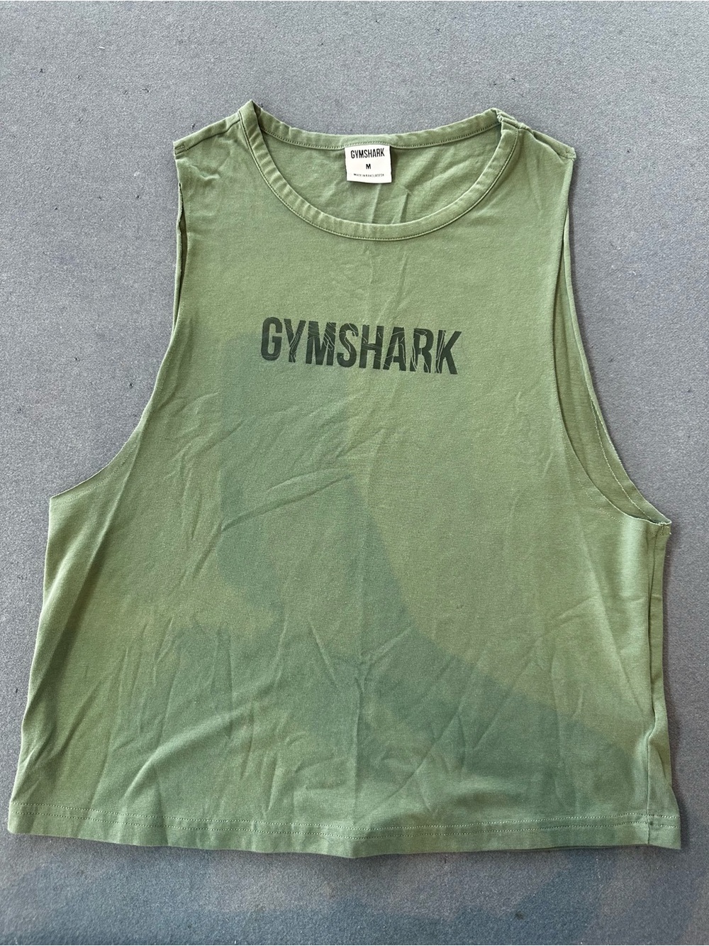 Gymshark Olive Green Sleeveless Workout Top